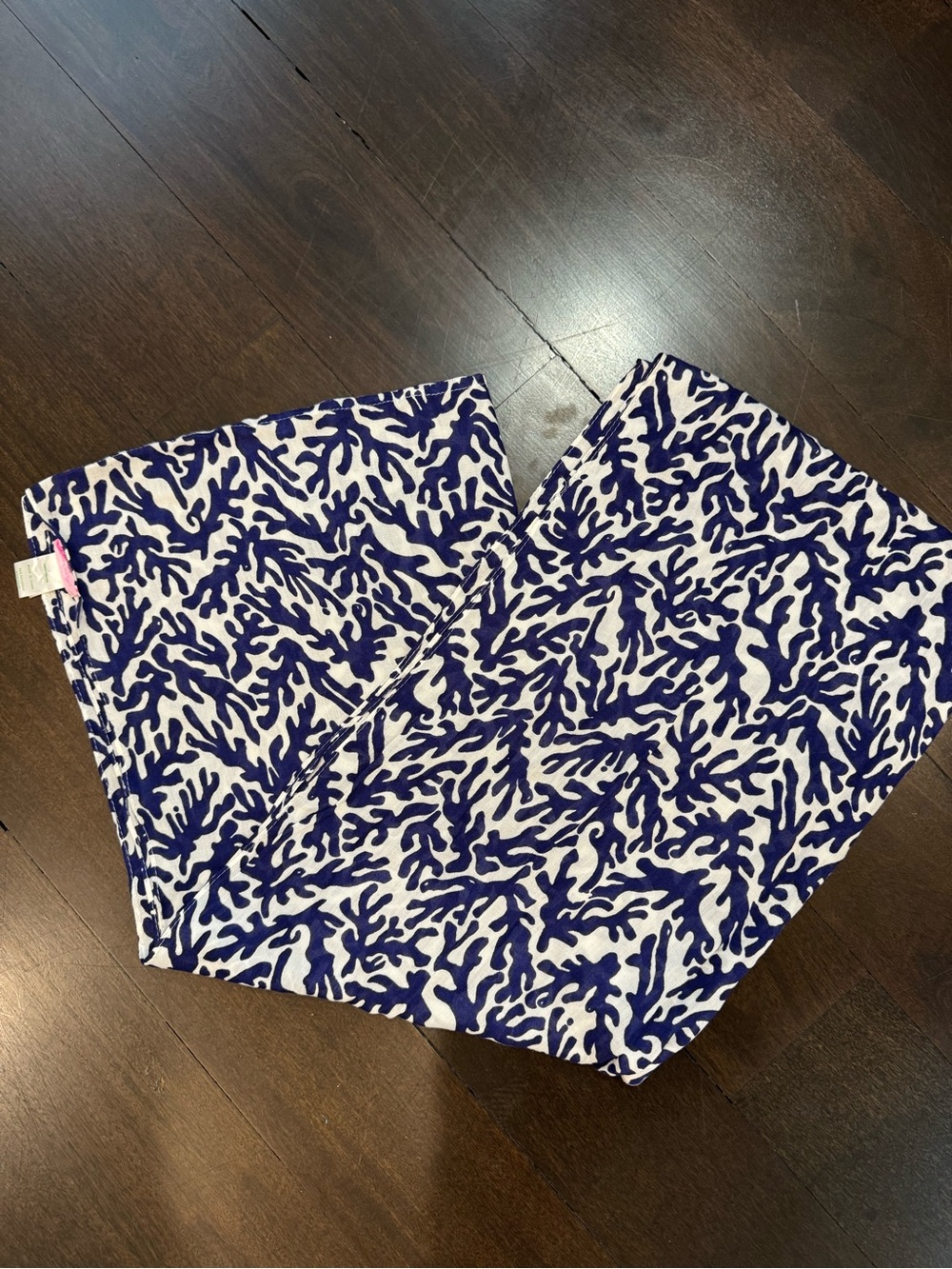 Lilly Pulitzer Blue & White Coral-Print Infinity Scarf